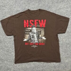 Duck Dynasty Mens Graphic T-Shirt Brown NSFW Not Safe For Work 50" Chest